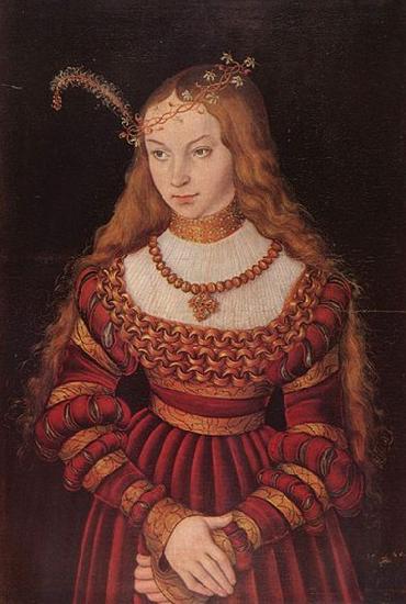 Lucas Cranach the Elder Portrat der Prinzessin Sibylle von Cleve als Braut oil painting image